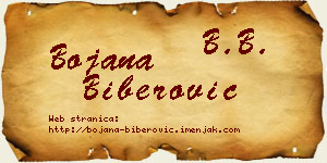 Bojana Biberović vizit kartica
